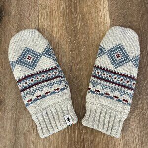 NWOT Smartwool Merino Blend Mittens - Grey, Blue, Red